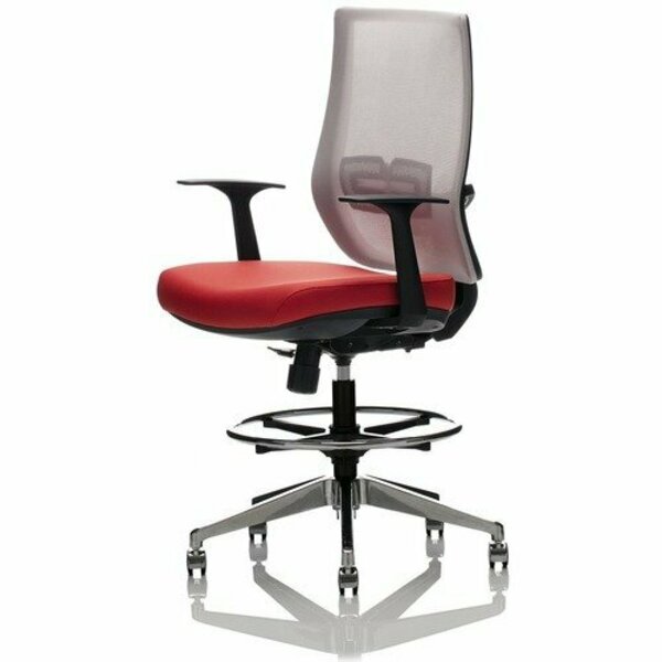 United Chair Co Stool, w/Arms, w/Casters, 26inx28inx52-1/4in, CloudBack/Ebony Seat UNCUP52CTP06